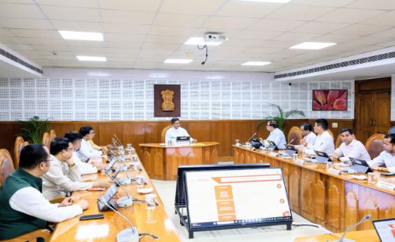 Tripura CM Dr. Manik Saha chairs cabinet meeting at the Secretariat, Agartala.